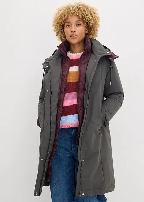 Vattenavvisande funktionsjacka med 2-i-1-look, bonprix