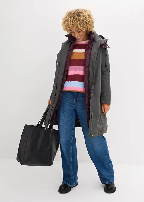 Vattenavvisande funktionsjacka med 2-i-1-look, bonprix