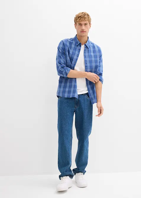 Långärmad skjorta i ren bomull, bonprix