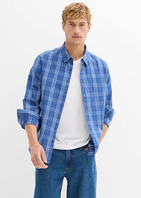 Långärmad skjorta i ren bomull, bonprix