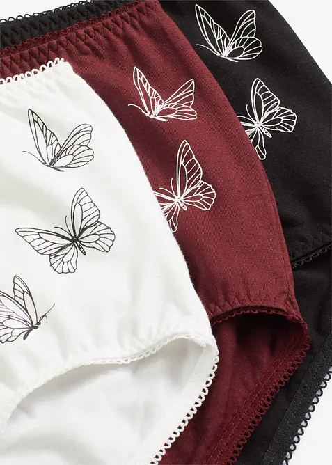 Midjetrosa med ekologisk bomull (3-pack), bonprix