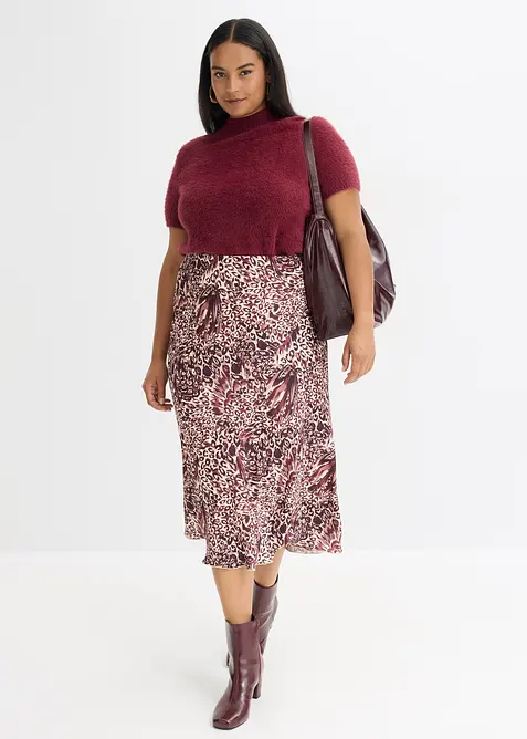 Satinkjol med struktur, bonprix