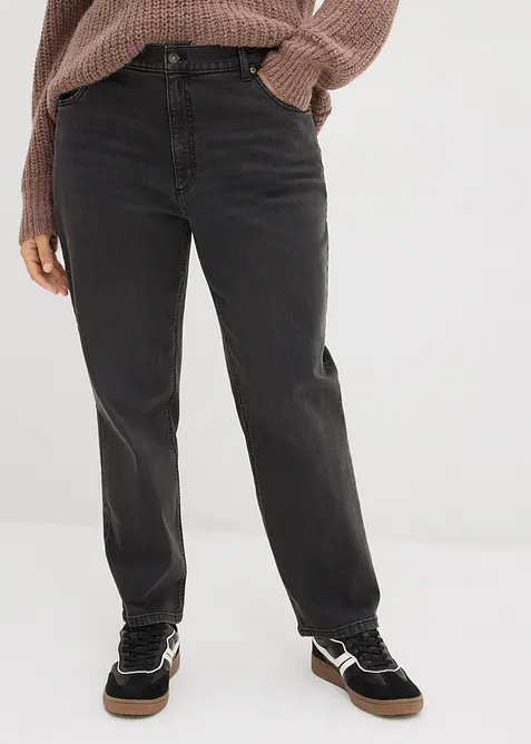 Straight jeans High Waist cropped, bonprix