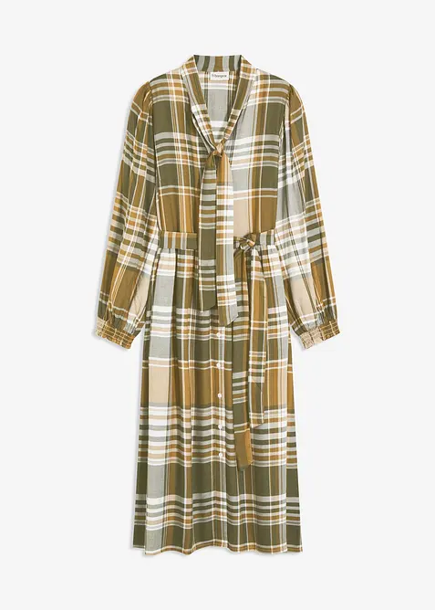 Midiklänning med knytband, bonprix