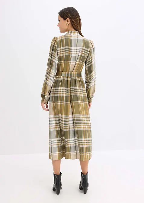 Midiklänning med knytband, bonprix