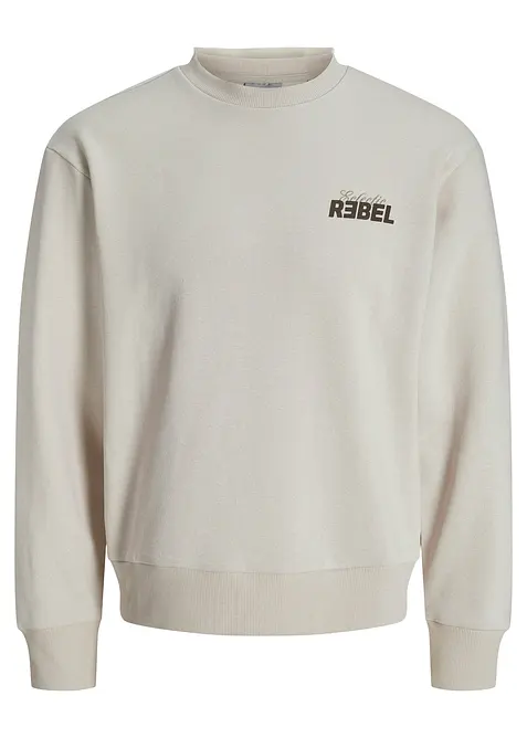 Sweatshirt med tryck p&aring; ryggen fr&aring;n JJ REBEL, J&J Rebel