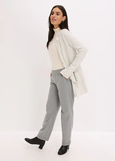 Stickad kappa med paljetter och glansiga tr&aring;dar, bonprix