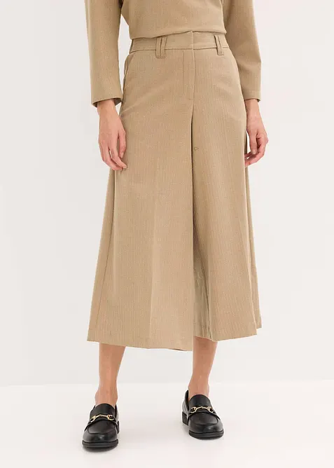 Byxa med fiskbensmönster i yllestil, bonprix