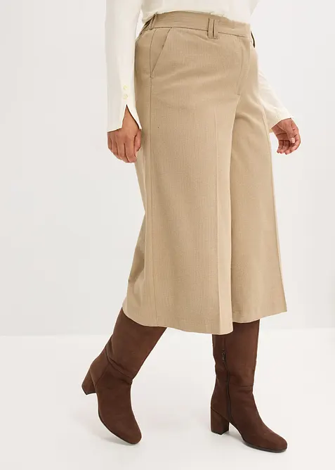 Byxa med fiskbensmönster i yllestil, bonprix