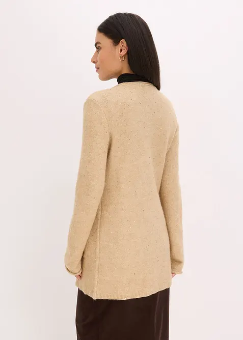 Stickad kappa med paljetter och glansiga trådar, bonprix