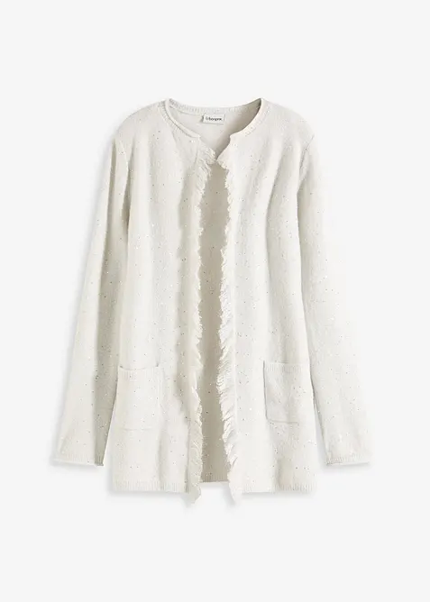 Stickad kappa med paljetter och glansiga tr&aring;dar, bonprix