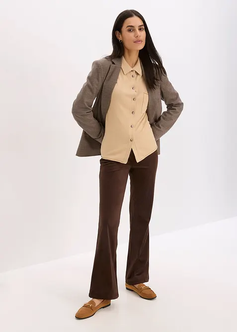 Finstickad skjorta, bonprix