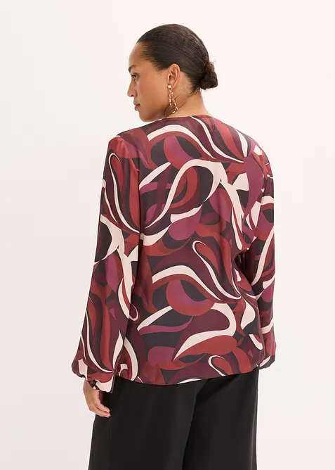 Omlottblus av mjuk satin, bonprix