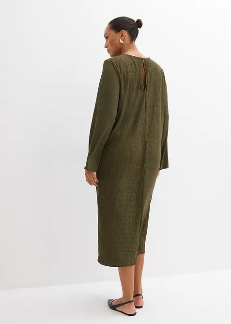 Midiklänning av strukturmaterial, bonprix