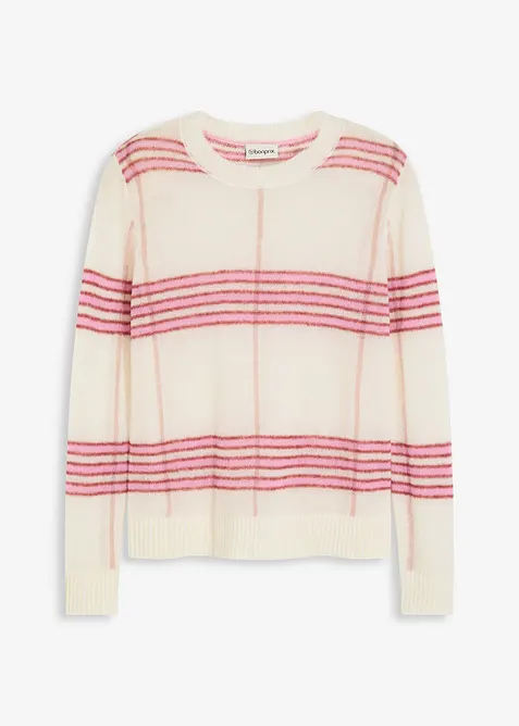 Skön, stickad tröja med fårull och alpackaull, bonprix