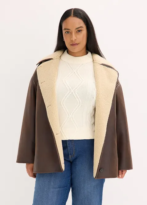 Jacka i lammskinnsimitation, bonprix