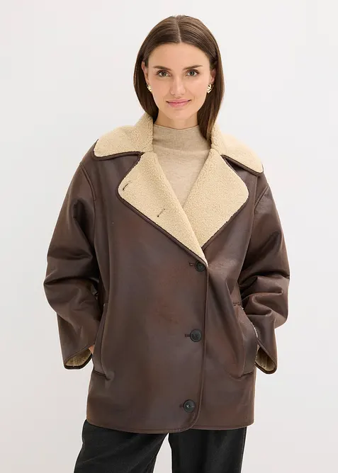 Jacka i lammskinnsimitation, bonprix