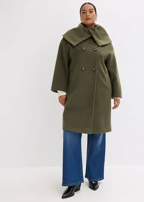 Kappa med yllekänsla och vid krage, bonprix