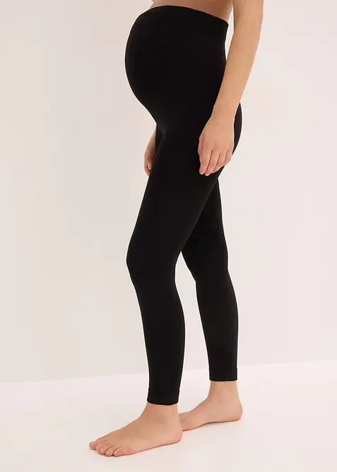 Värmande mammaleggings med fleece (140 den), bonprix