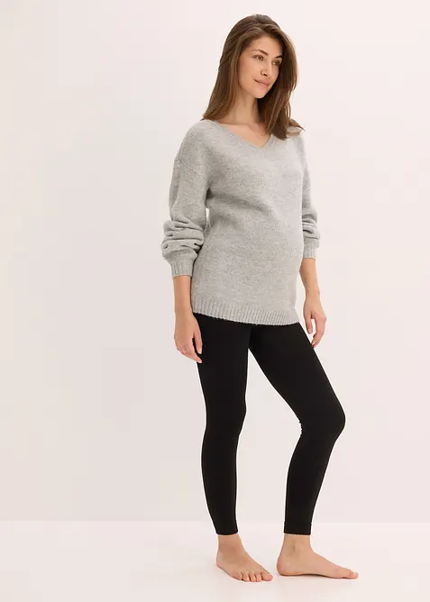 Värmande mammaleggings med fleece (140 den), bonprix