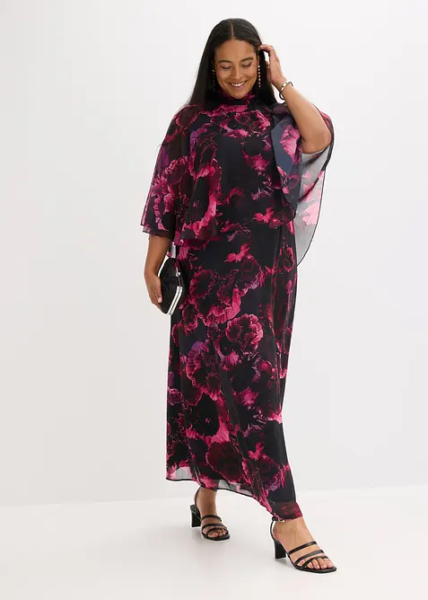 Maxiklänning av tunn chiffong, bonprix