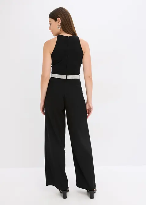 Jumpsuit i kräpp med struktur, bonprix