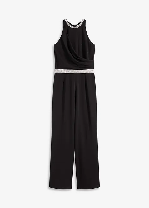 Jumpsuit i kräpp med struktur, bonprix