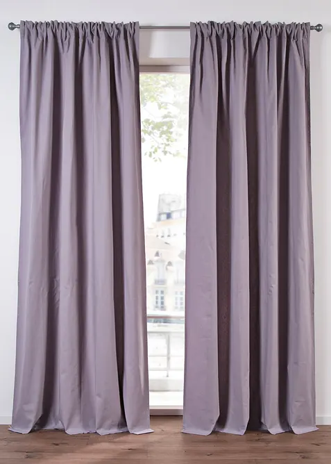 Gardinlängd i ekologisk bomull, normal och extra lång (1-pack), bonprix