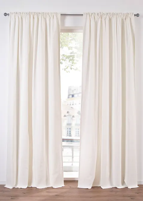 Gardinlängd i ekologisk bomull, normal och extra lång (1-pack), bonprix