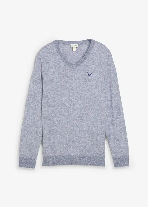 Finstickad tröja i bomullsblandning, bonprix