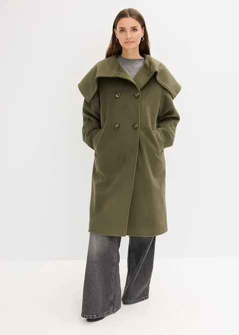 Kappa med yllekänsla och vid krage, bonprix