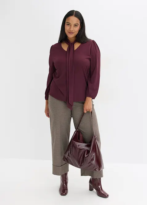 Blustopp med struktur och avtagbart knytband, bonprix