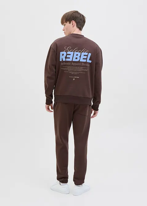 Sweatshirt med tryck på ryggen från JJ REBEL, J&J Rebel