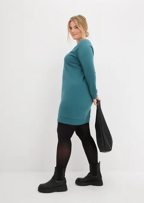 Klänning av mjuk frotté, bonprix