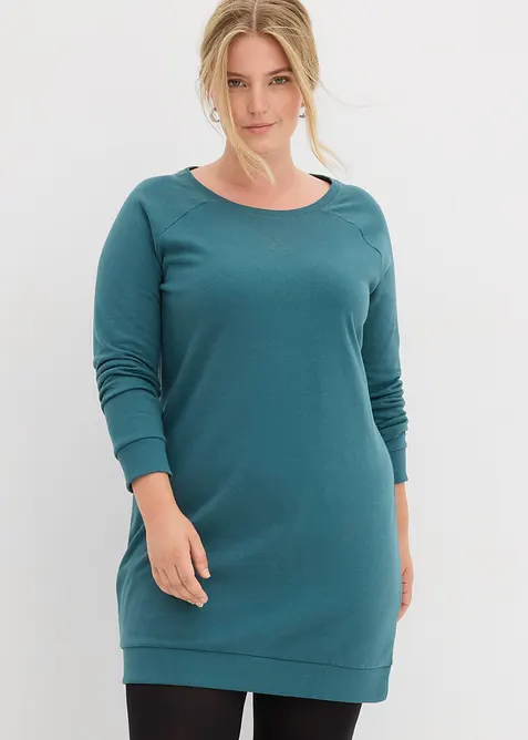 Klänning av mjuk frotté, bonprix