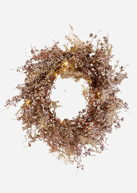 Väggkrans med LED-belysning, bonprix