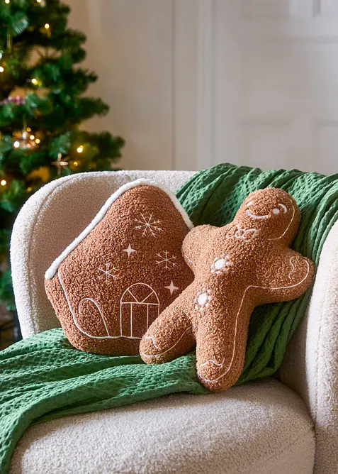 Prydnadskudde i form av ett pepparkakshus, bonprix