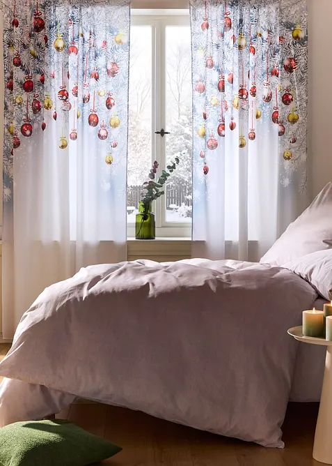 Gardinlängd med julmönster (1-pack), bonprix