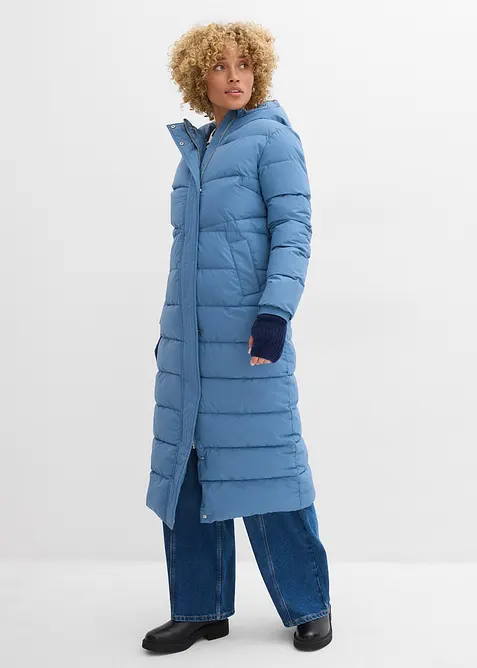 Lång täckkappa med huva, bonprix