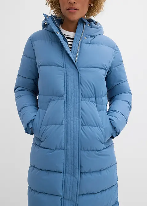 Lång täckkappa med huva, bonprix