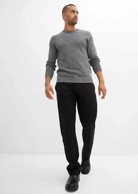 Finstickad tr&ouml;ja med &aring;tervunnen bomull, bonprix