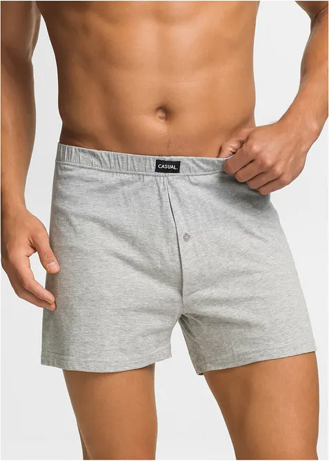 Lediga jerseyboxershorts med mjuk bomull (4-pack), bonprix