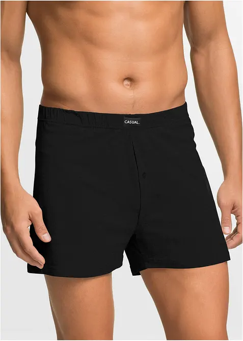 Lediga jerseyboxershorts med mjuk bomull (4-pack), bonprix