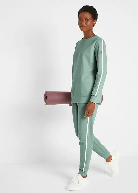 Tr&auml;ningsoverall i bomull (2-delat set), bonprix