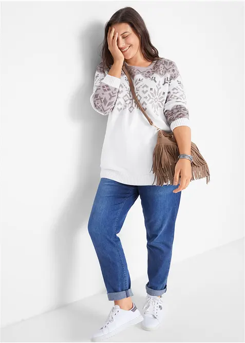 Mönstrad tröja, bonprix