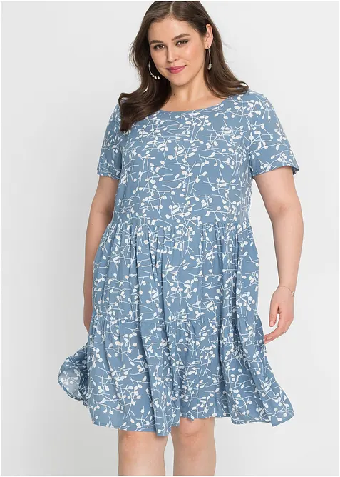 Miniklänning i följsam viskos, bonprix