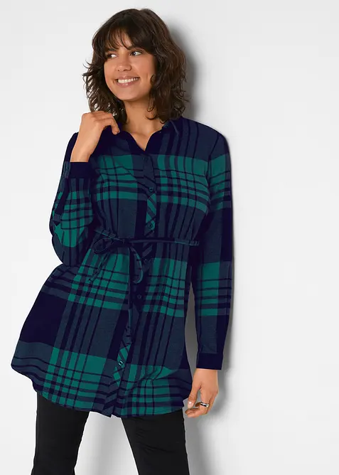 L&aring;ng mamma-/amningsblus i mjuk bomullsflanell, bonprix