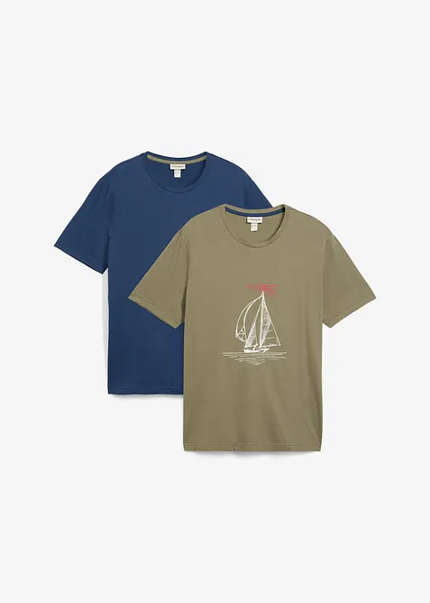 T-shirt i ekologisk bomull (2-pack), bonprix