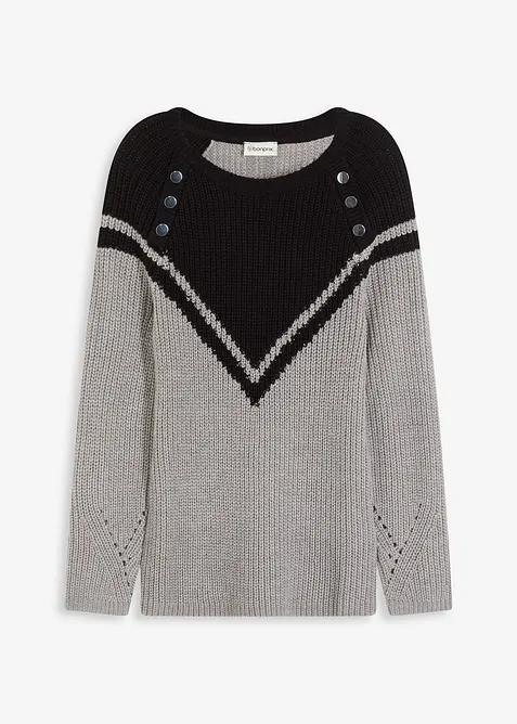 Tröja med knappar, bonprix