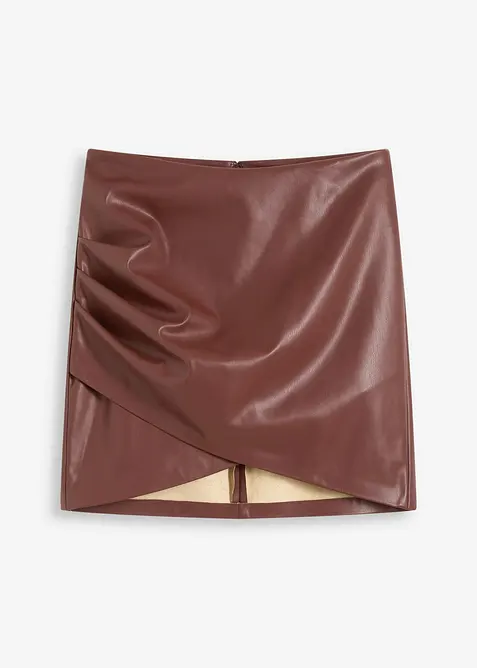 Kort kjol i skinnimitation, bonprix